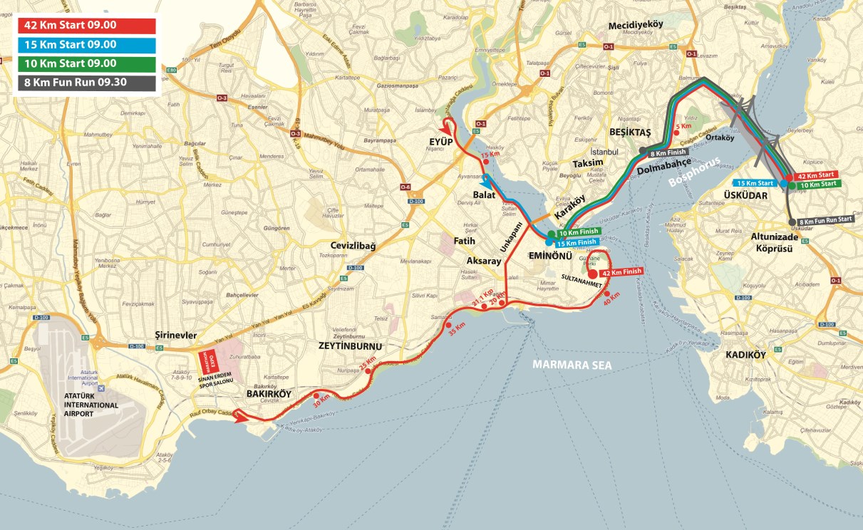 Istanbul-Marathon-Map