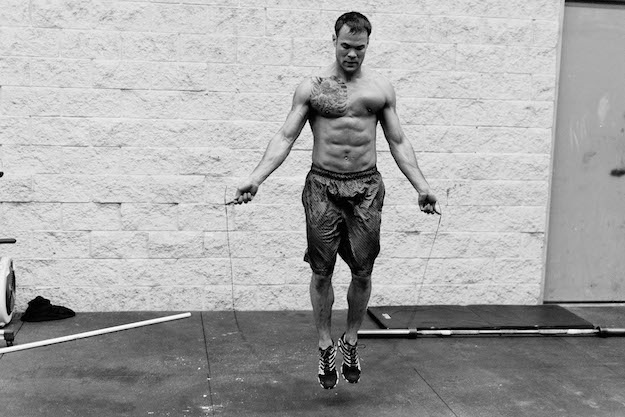 Andrew Balha looking ripped working on double unders, Crossfit image, picture, photo, photography of health, elite, exercise, training, workouts, WODs, taken at Progressive Fitness CrossFit,Colorado Springs, Colorado, USA
