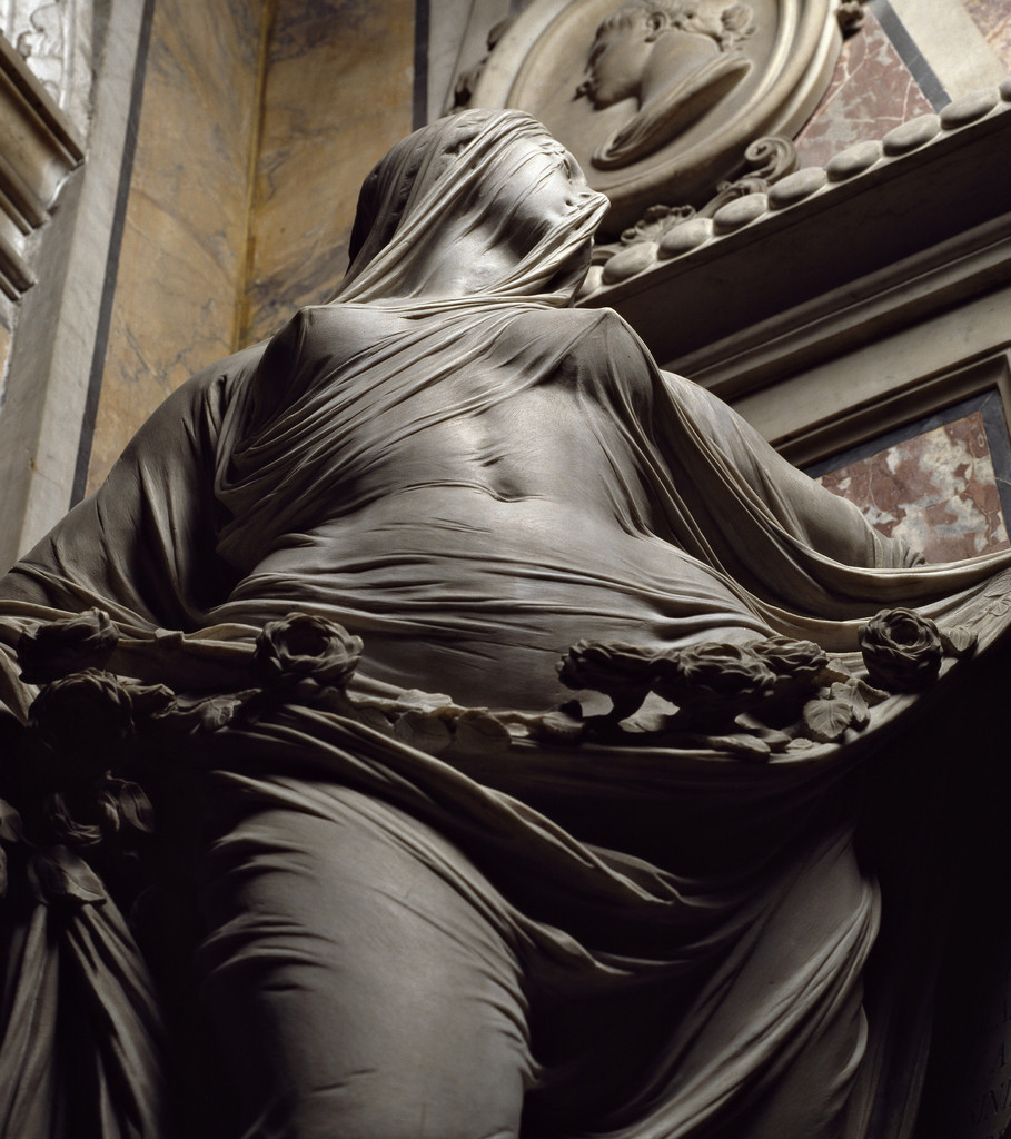 'Modesty' carved in marble by Antonio Corradini, 1751_2