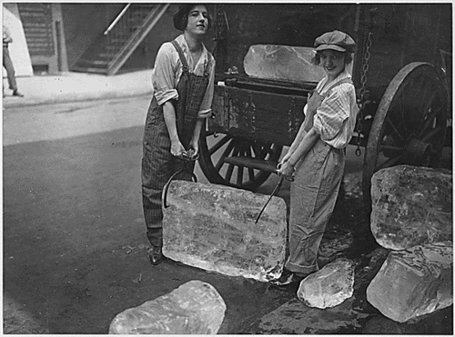 Американские доставщицы льда. 1917
