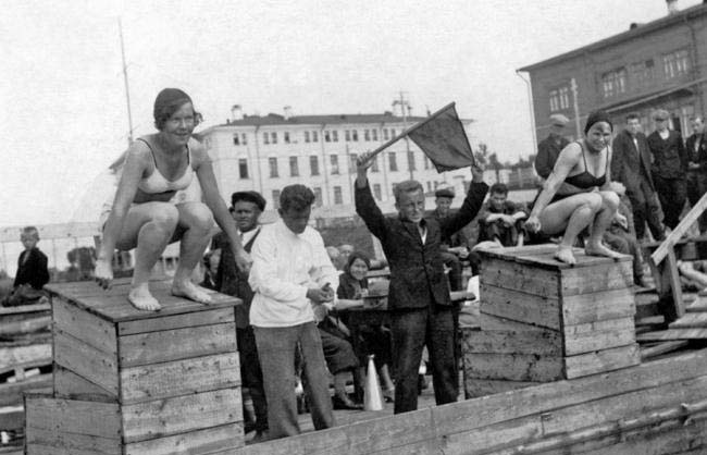 Соревнования по плаванию на Северной Двине, 1935 год, Архангельск